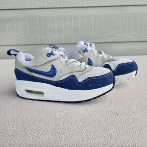 Nike Air Max 1 EasyOn Royal Blue Toddler SZ 11 Hook & Loop Sneaker DZ3308-104